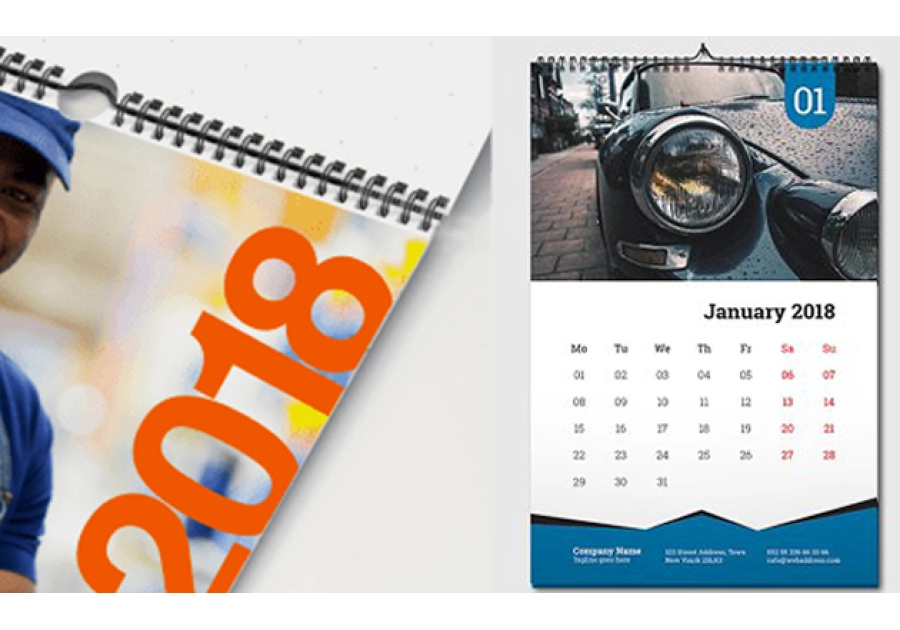 Wall calendar printing at Bali Shop